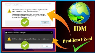 idm has not been registered for 30 days trial period is over  how to use idm after 30 days trial [upl. by Otreblanauj]