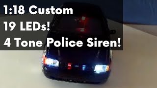 118 Undercover Custom Police Car with 21 LED Lights and 4 Tone Police Siren [upl. by Sardse579]