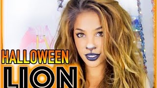 GRWM 10 Minute Lion Halloween Hair  Makeup AndreasChoice [upl. by Friend79]