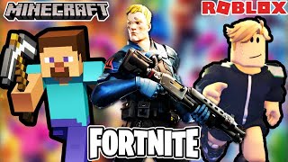 Fortnite X Roblox X Minecraft Arrive  Plus Grande Collab [upl. by Ahsinar187]