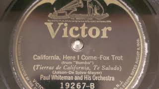 California Here I Come  Paul Whiteman and His Orchestra 1924 [upl. by Lilithe]