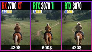 RX 7700 XT vs RTX 3070 Ti vs RTX 3070  tested at 10 games [upl. by Nomde]