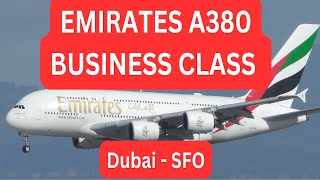 Emirates Business Class  Dubai to San Francisco  Airbus A380 [upl. by Aldrich]