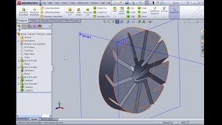 Part 1 Solidworks tutorial burner with air swirler for ANSYSFluent CFD simulation [upl. by Agrippina]