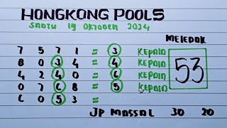 PREDIKSI HK 19 OKTOBER 2024  BOCORAN TOGEL HK MALAM INI  RUMUS KEPALA HK [upl. by Scottie378]