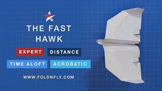 ✈ How to Make a Paper Airplane that Flies FAST  The Fast Hawk  Fold N Fly [upl. by Eizzil]