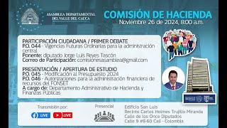 ASAMBLEA DEPARTAMENTAL SESIÓN DE COMISIONES 26 DE NOVIEMBRE DEL 2024 [upl. by Rosie]