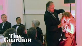 Conservative MP Mark Field grabs climate protester by the neck [upl. by Nnayecats]