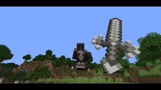 Minecraft Data Pack The Bracken Pack testing out a giant floating sword [upl. by Sosthenna95]