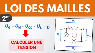 Loi des mailles 💡 Calculer une tension  Lycée  Physique [upl. by Buna]