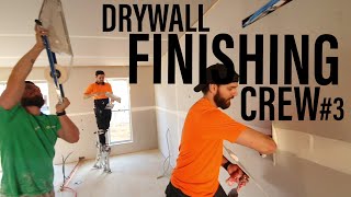 DRYWALL FINISHING CREW TAPING A UNIT IN 30 MINUTES  Drywall Finishing Construction Series 3 [upl. by Daza]