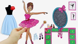 PAPER DOLL BALLERINA amp DIY BALLERINA ROOM [upl. by Yaron66]