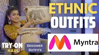 MYNTRA ETHNIC WEAR HAUL 😍  Designer dresses Tryon  Honest Review  gimaashi [upl. by Ibbob]