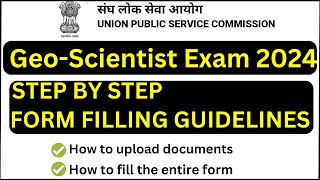 How To Fill UPSC Geoscientist Exam Form How to do One Time Registration OTR [upl. by Heidie]