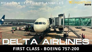 Trip Report Delta Airlines First Class  Mexico City MEX to Los Angeles LAX  Boeing 757200 [upl. by Gerry21]