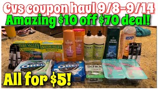 CVS coupon haul 98914 Amazing deals this week  just 5 for all this [upl. by Elocyn357]