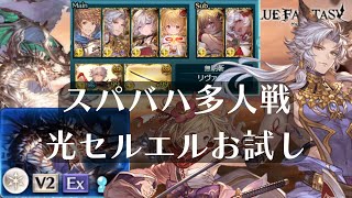 【グラブル】スパバハ 多人戦 光 セルエル お試し 剣豪 Super Ultimate Bahamut Seruel グランブルーファンタジー [upl. by Moon925]