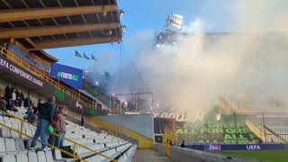 StGallen Ultras away at Cercle Brugge 03102024 [upl. by Elokyn826]