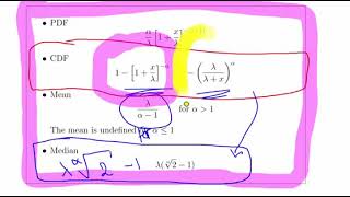 The Pareto Type II Distribution  Median and Mean [upl. by Xineohp]