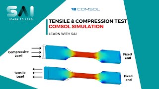 COMSOL Tutorial 10  Tensile and Compression Test Simulation  Dogboneshaped simulation in COMSOL [upl. by Venola]