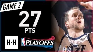 Joe Ingles Full Game 2 Highlights Jazz vs Rockets 2018 NBA Playoffs  27 Pts [upl. by Devlen]