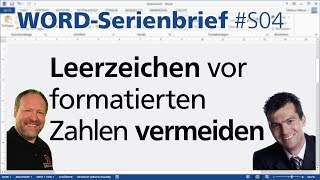 Word Leerzeichen vor formatierten Zahlen vermeiden • Für 2013 2010 und 2007 • Markus Hahner® [upl. by Ahsaet949]