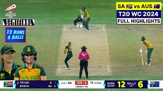 SA W vs AUS W Semi Final Highlights  South Africa vs Australia Women T20 World Cup Highlights 2024 [upl. by Anifad]