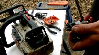 cleaning the carb on a stihlms200t chainsaw [upl. by Ern]