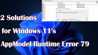 Windows 11  2 Fix for AppModel Runtime Error 79 [upl. by Man]