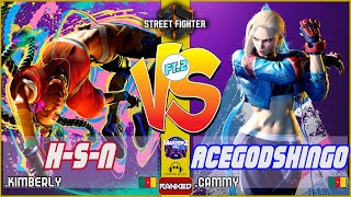 4k SF6 REPLAY 💥💥 HSN kimberly VS Acegodshingo cammy 💥💥 High level gameplay [upl. by Nahgeam]