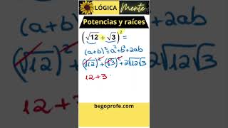 Identidades notables con radicales educaciónmatemática maths educacionmatematica matematicas [upl. by Sixela]