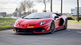 Lamborghini Aventador SVJ  FAST Accelerations Launch Control amp Revs [upl. by Lunetta]