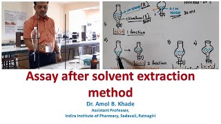 Assay of Trimethoprim in cotrimoxazole tablets Assay after solvent extraction [upl. by Asilana]