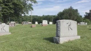 Illinois cemetery vandalized with swastikas [upl. by Aislehc136]