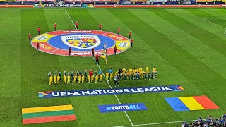 LITHUANIA ANTHEM  LIETUVOS HIMNAS  Romania  LITHUANIA  UEFA Nations League [upl. by Sul600]