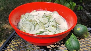 Cool Creamy Cucumber Salad Recipe – Easy amp Delicious Refreshing Summer Side – The Hillbilly Kitchen [upl. by Enyalb]