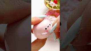 DIY AIR DRY CLAY figure  strawberry green tea mochi [upl. by Aggappora531]