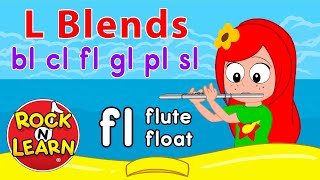 Beginning Consonant Blends with L  Learn to Read Words with bl cl fl gl pl sl  Rock ’N Learn [upl. by Warfield]