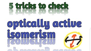 5 tricks to check optical active compoundschemistry youtubeshorts shortsviralneet [upl. by Nyram271]