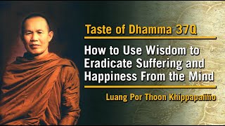 How to Use Wisdom to Eradicate Suffering and Happiness 37Q  Taste of Dhamma  Luang Por Thoon [upl. by Irahs977]