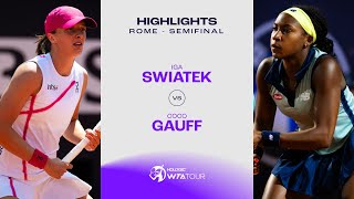 Iga Swiatek vs Coco Gauff  2024 Rome Semifinal  WTA Match Highlights [upl. by Ennoved]