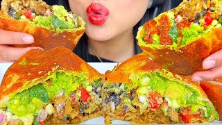 ASMR GIANT GRILLED CHEESE BURRITO CHIPOTLE HACK MUKBANG [upl. by Llenrap]