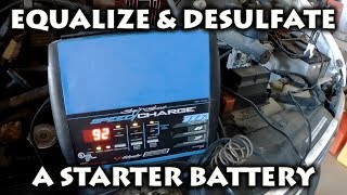 How To EQUALIZE amp DESULFATE Bring Your Old Starter Battery BACK TO LIFE [upl. by Ladin]