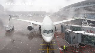 Snowfall  PLANESPOTTING  Zurich Airport 2021 [upl. by Uel]