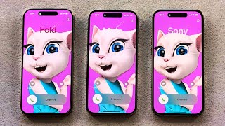 iPhone 16 Pro vs iPhone 15 Pro vs iPhone 14 Pro Incoming Call at the Same Time [upl. by Esiocnarf]