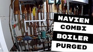 NAVIEN COMBI BOILER PURGED PLUMBING APPRENTICE [upl. by Raul]