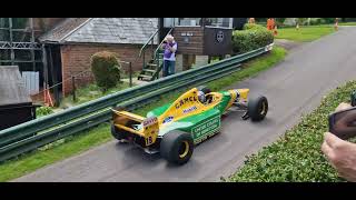 Ex Michael Schumacher Benetton F1 car at Classic Nostalgia startline [upl. by Immat]