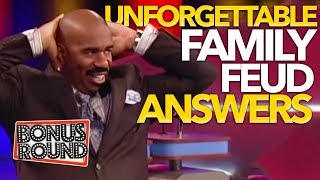 UNFORGETTABLE FAMILY FEUD Answers amp Steve Harvey Funny Moments On Family Feud USA [upl. by Itirahc]