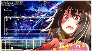 TABTUTORIAL ZenZenZense  Kimi no na wa  Tab [upl. by Euqinaj936]