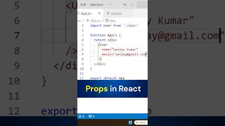 Application Props in React App 🔥 shorts programming coding webdevelopment react [upl. by Yvonne617]